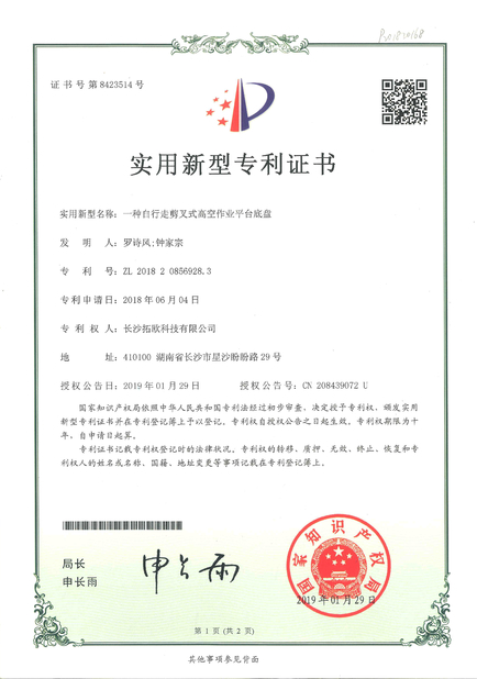 চীন Changsha Top-Auto Technology Co., Ltd সার্টিফিকেশন